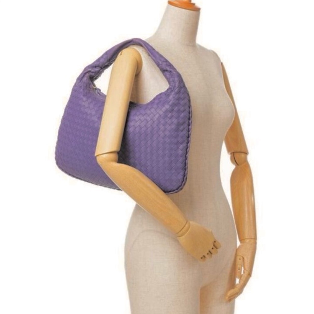 Pre Loved Bottega Veneta Leather Women Purple Hobo Bag - Picture 6 of 9